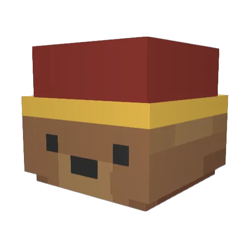 alvinike Minecraft avatar head, 3D render