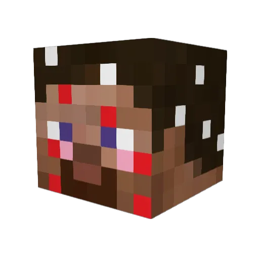 alvinkok Minecraft avatar head, 3D render