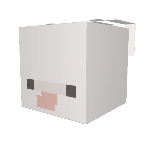 alvinnixx Minecraft avatar head, 3D render
