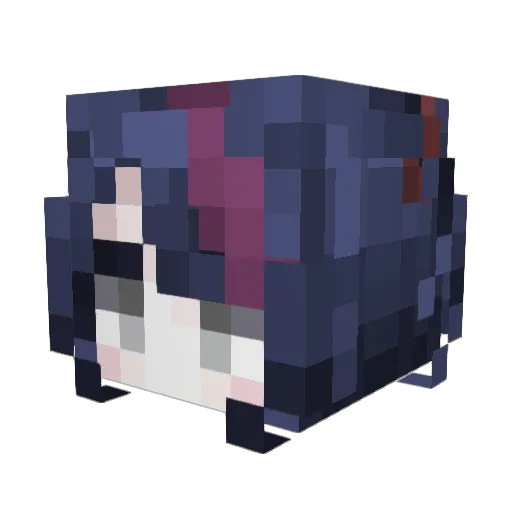alvoov Minecraft avatar head, 3D render