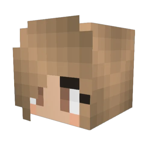 alvvvaa Minecraft avatar head, 3D render
