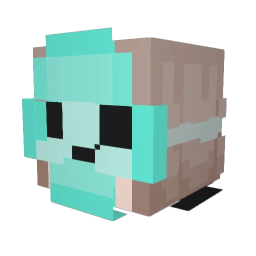 alwaysa Minecraft avatar head, 3D render