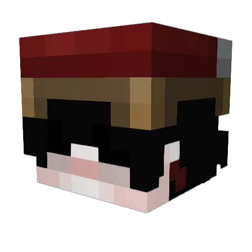 alwaysdestroyed Minecraft avatar head, 3D render