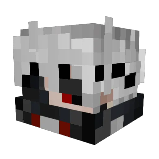 alwayslux Minecraft avatar head, 3D render