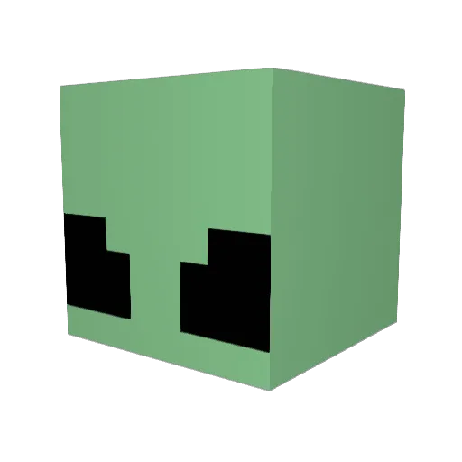 alwego Minecraft avatar head, 3D render