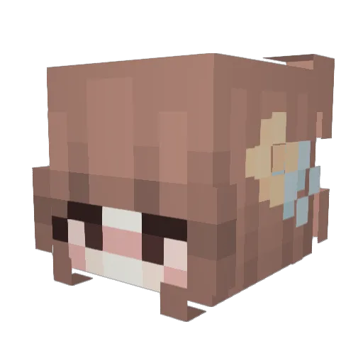 alwew Minecraft avatar head, 3D render