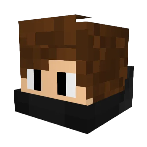 alwiix Minecraft avatar head, 3D render