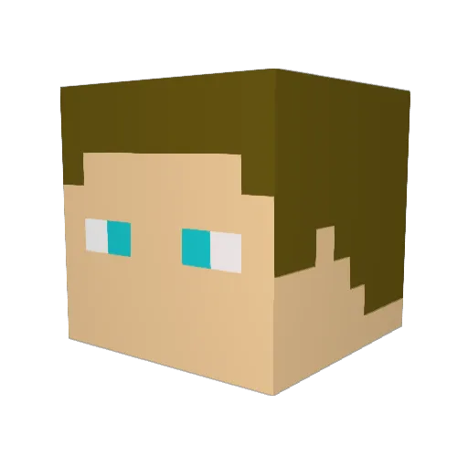 alx208 Minecraft avatar head, 3D render