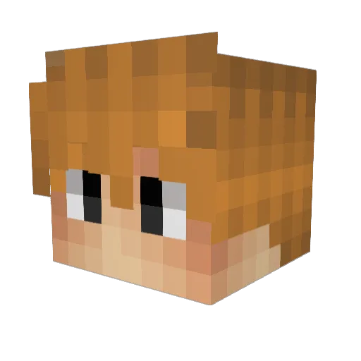 alxjo_o Minecraft avatar head, 3D render