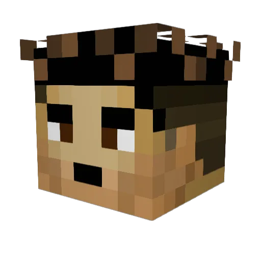 alxshn Minecraft avatar head, 3D render