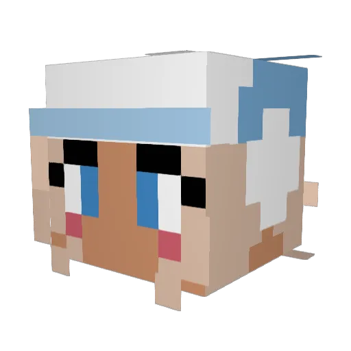 alxx_3dxtz Minecraft avatar head, 3D render