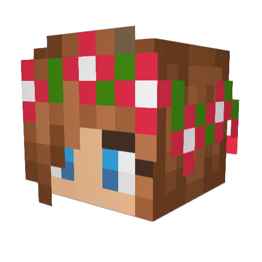 aly_angel Minecraft avatar head, 3D render
