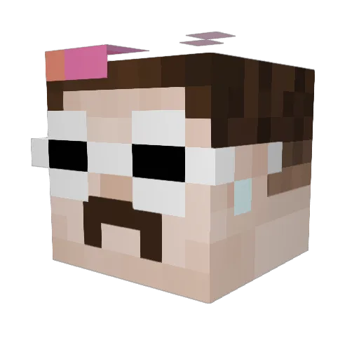 aly_sun Minecraft avatar head, 3D render