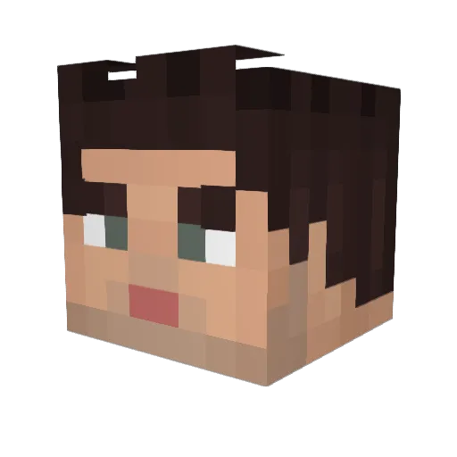 alya_love Minecraft avatar head, 3D render