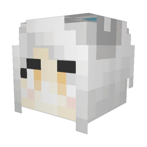 alyac Minecraft avatar head, 3D render