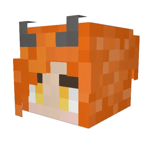 alyaku__ Minecraft avatar head, 3D render