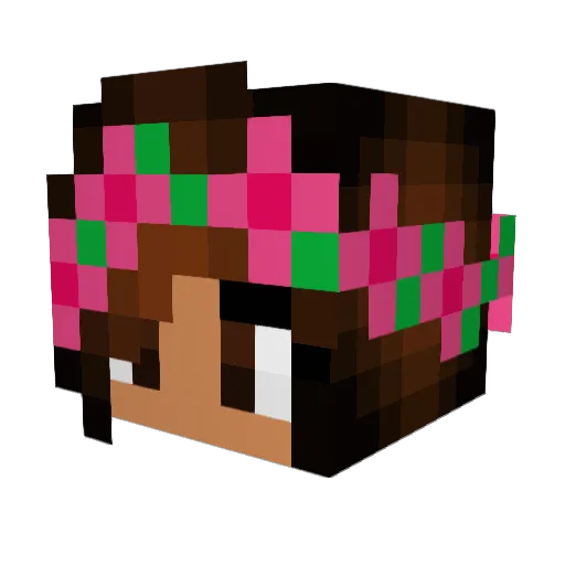 alyb3tch Minecraft avatar head, 3D render