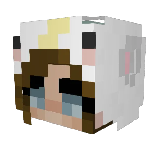 alydei Minecraft avatar head, 3D render