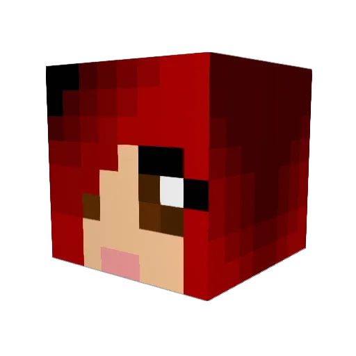 alyellben Minecraft avatar head, 3D render