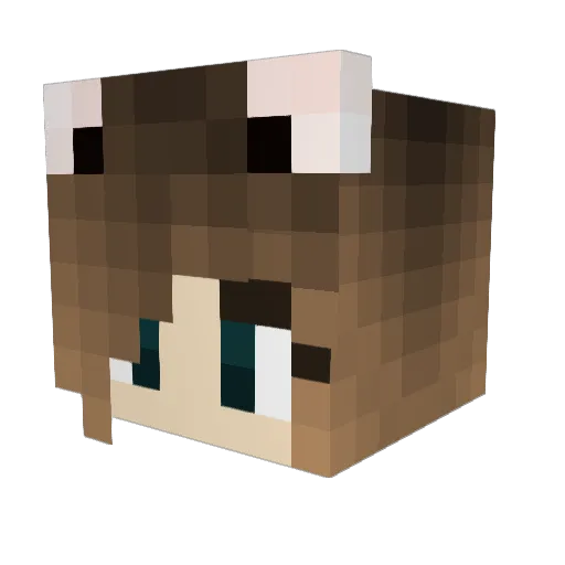 alysmiao Minecraft avatar head, 3D render