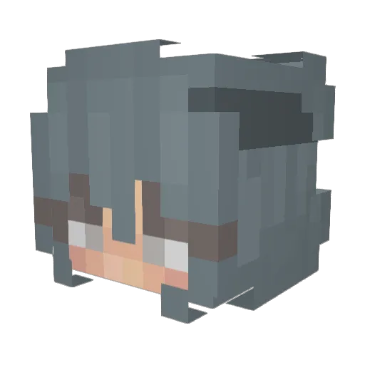 alyss4v Minecraft avatar head, 3D render