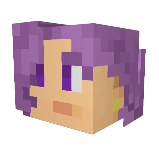 alyss_aq Minecraft avatar head, 3D render