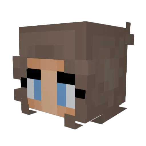 alyssa02 Minecraft avatar head, 3D render