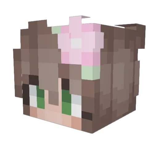 alyssapicklez Minecraft avatar head, 3D render