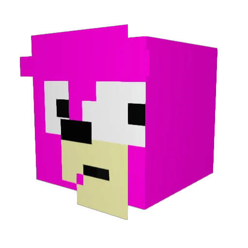 alyssx Minecraft avatar head, 3D render
