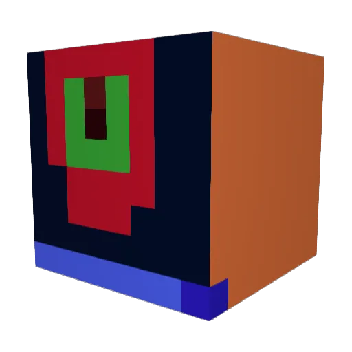 alz_011 Minecraft avatar head, 3D render
