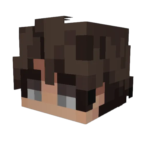 alz_13 Minecraft avatar head, 3D render