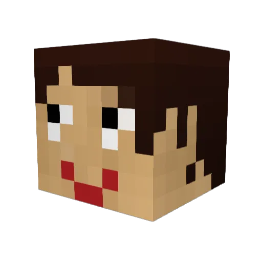alzm Minecraft avatar head, 3D render