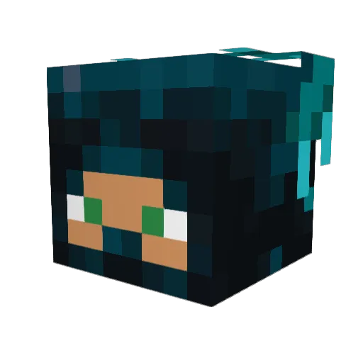 am09 Minecraft avatar head, 3D render