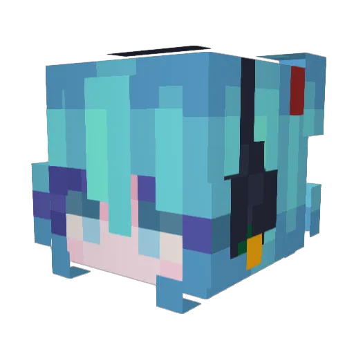 am0ur_e Minecraft avatar head, 3D render