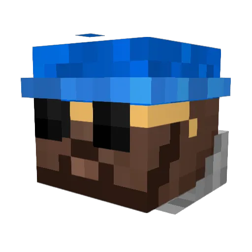 am0w Minecraft avatar head, 3D render