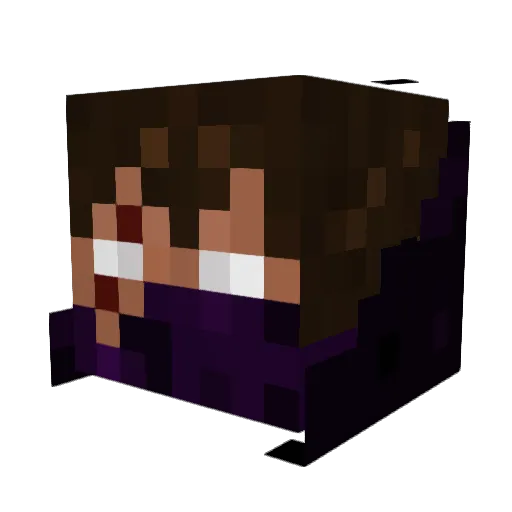 am13579 Minecraft avatar head, 3D render