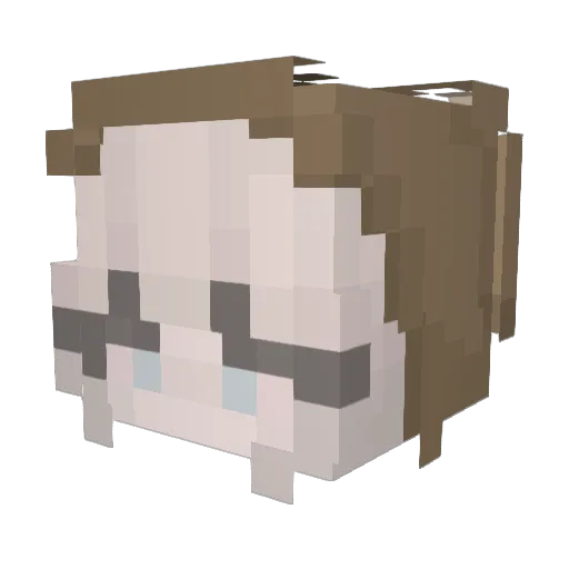 am3li_ Minecraft avatar head, 3D render