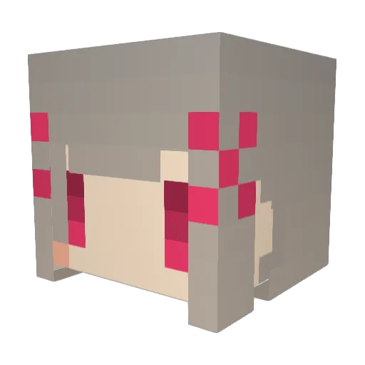 amE_kuUka Minecraft avatar head, 3D render