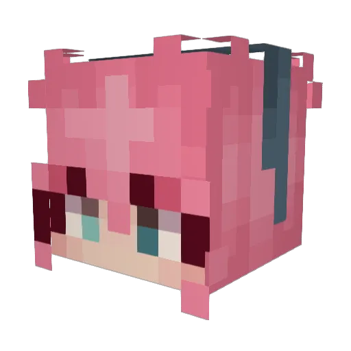 amLuci Minecraft avatar head, 3D render