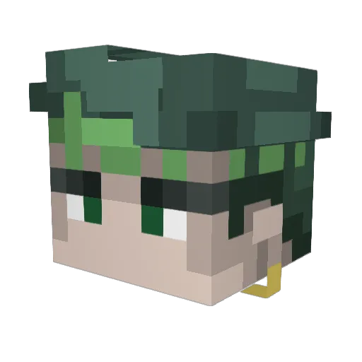 amLuka Minecraft avatar head, 3D render
