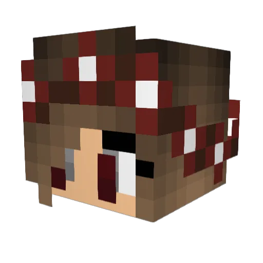 amZeno Minecraft avatar head, 3D render