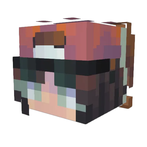 am_spork Minecraft avatar head, 3D render