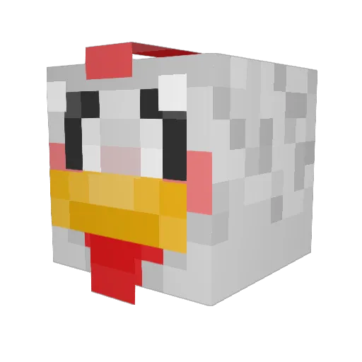 amac712 Minecraft avatar head, 3D render