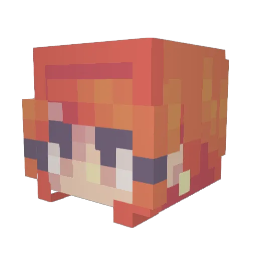 amachat_2019 Minecraft avatar head, 3D render