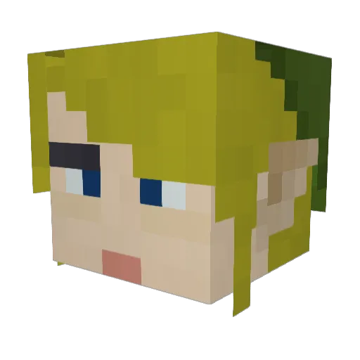 amadsquirrel Minecraft avatar head, 3D render