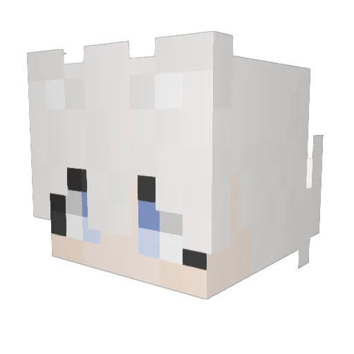 amagayasigure Minecraft avatar head, 3D render