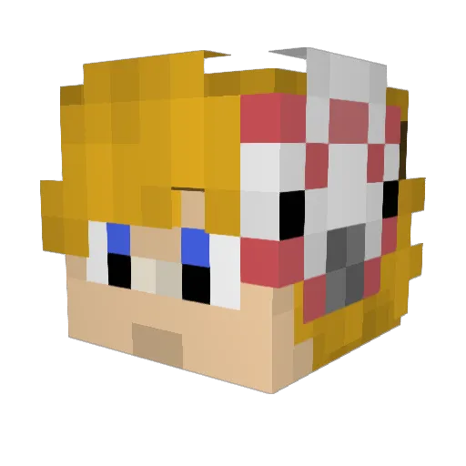 amageda Minecraft avatar head, 3D render
