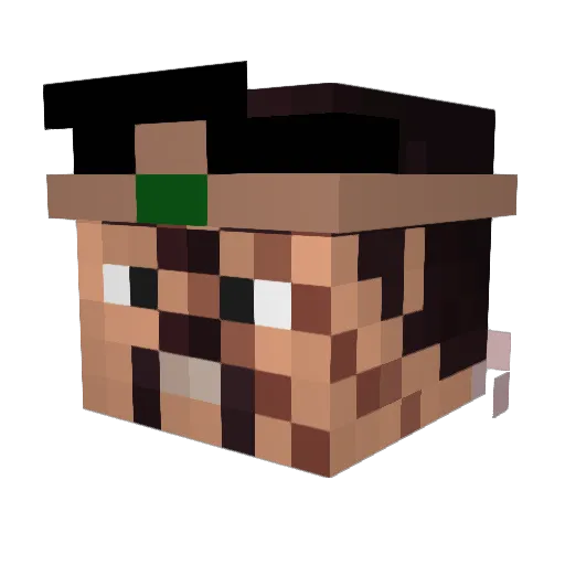 amagonGG Minecraft avatar head, 3D render