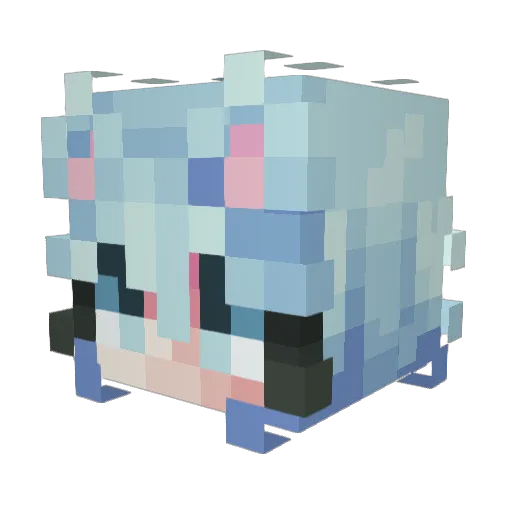 amaiio Minecraft avatar head, 3D render