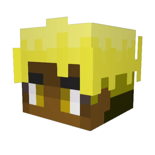 amajormood Minecraft avatar head, 3D render